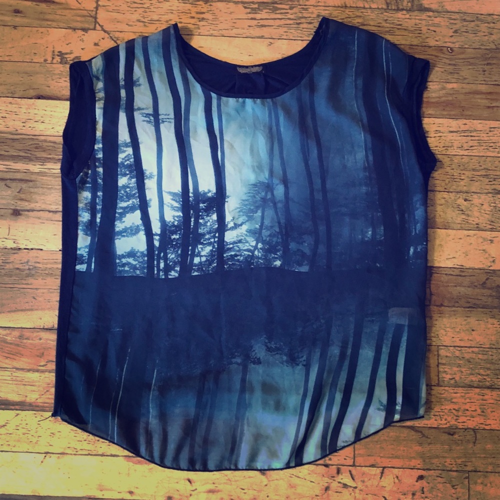 Navy forest tunic T-shirt